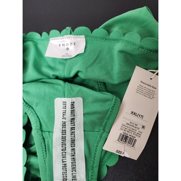 Rhode High Rise Medium Coverage Swim Bikini Bottom Size XXL Green - Picture 12 of 13